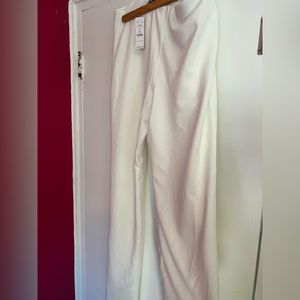 NWT WHBM White Wide Leg Pants 12